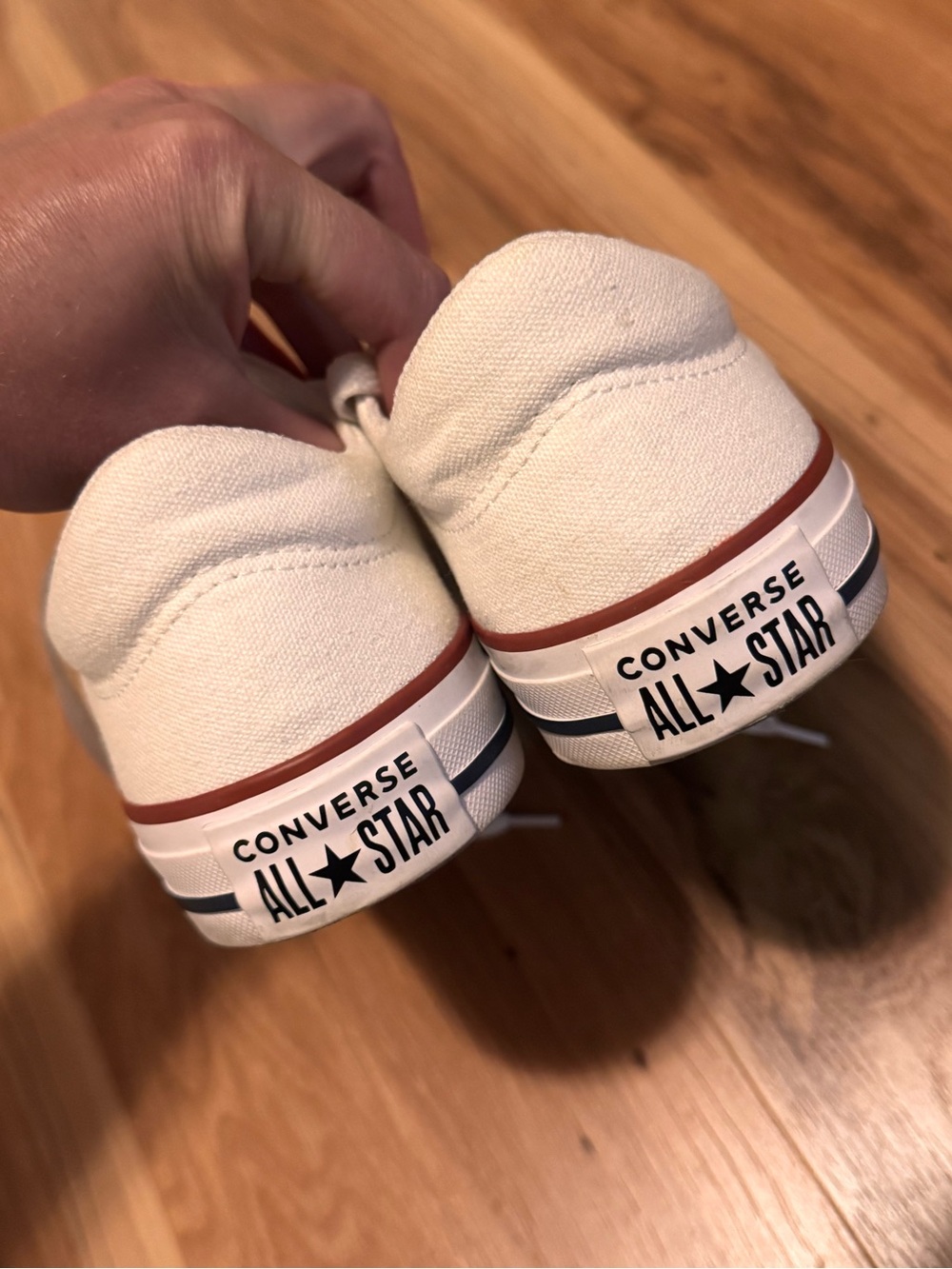 Converse White Low Top Canvas Sneakers - Picture 4 of 4